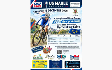 13 décembre Cyclo-cross à Verneuil sur Seine à la base de loisir sur le parcours du Championnat National de CX 2028