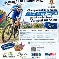 13 décembre Cyclo-cross à Verneuil sur Seine à la base de loisir sur le parcours du Championnat National de CX 2028